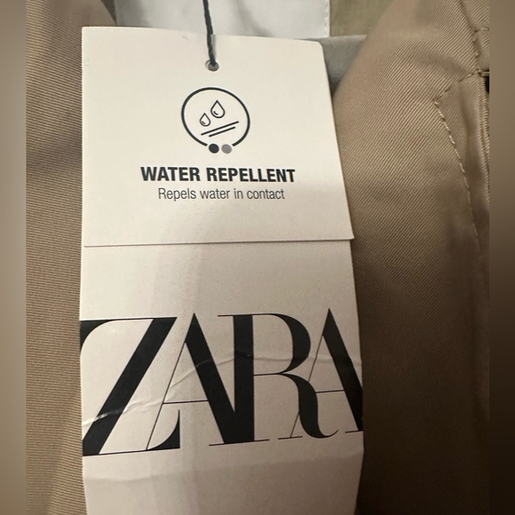 NWT Zara Collection Water Repellent Trench coat sz Med - Picture 6 of 6